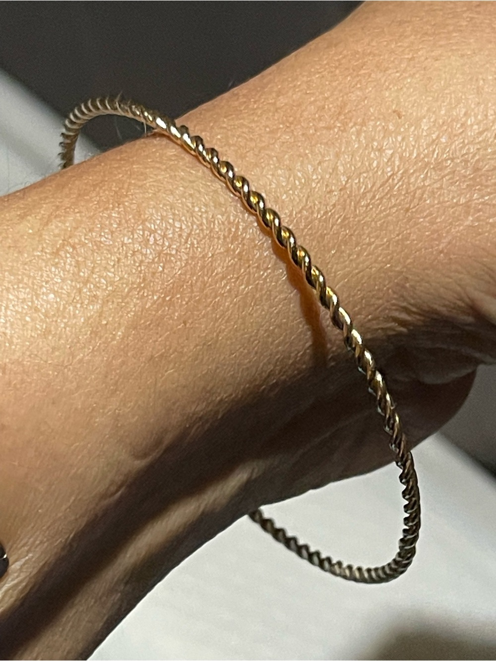 Gold-Tone Twisted Rope Bangle Bracelet - Women